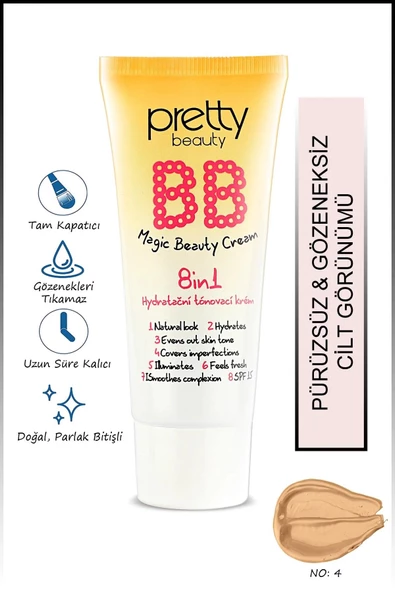 Gold Pretty Beauty (No:04) BB Magic Beauty Cream 8in1 Hydratacni Tonovaci Krem 12 m