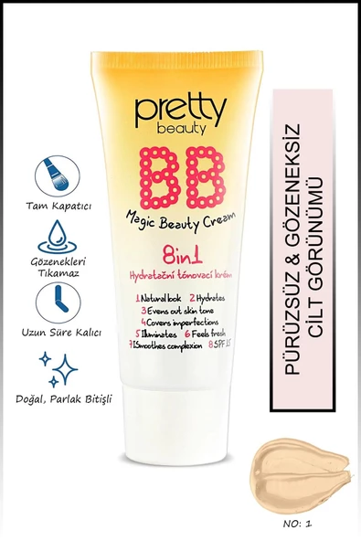 Gold Pretty Beauty (No: 01) BB Magic Beauty Cream 8in1 Hydratacni Tonovaci Krem 12 m