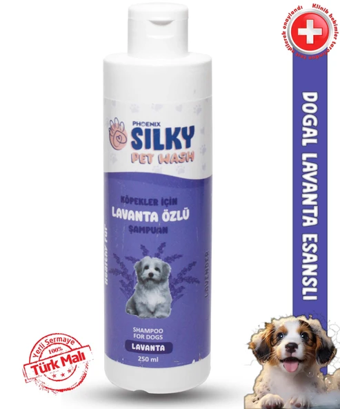 SilkyPetWash - Köpeklere özel Doğal Lavanta Özlü Şampuan - 250ml