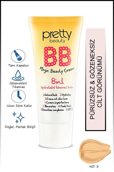 Gold Pretty Beauty (No:03) BB Magic Beauty Cream 8in1 Hydratacni Tonovaci Krem 12 m