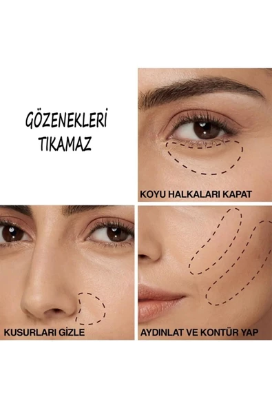 Pretty Beauty (No:03) Instant Age Waterproof  The Eraser Hıgh Cover Multı Use Concealer 6 ml - 2