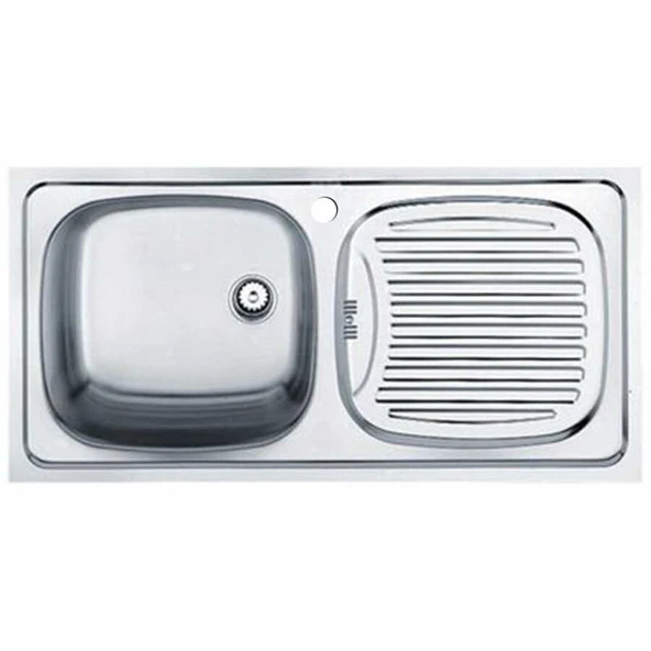 TEKA EBM 45 Paslanmaz (DÜZ) Çelik Eviye (Sağ) Damlalıklı 43,5 X 86 DIŞ ÖLÇÜSÜ - 3