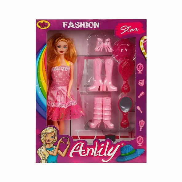 Anlily Moda Seti 10 parça - Pembe Elbise