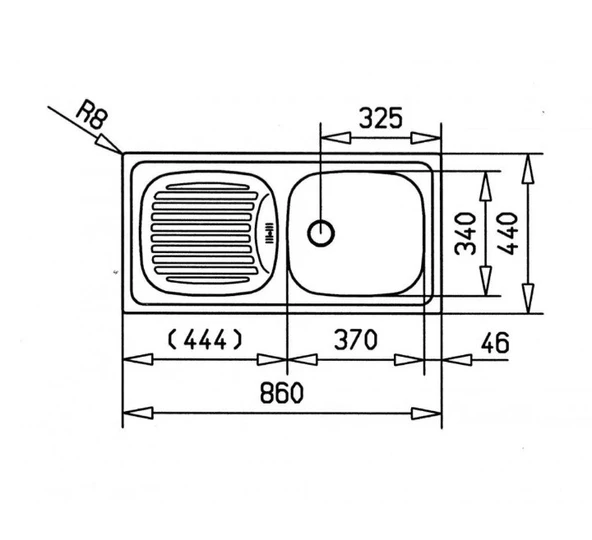 Teka EBM 45 Paslanmaz Sol Çelik Eviye - 3
