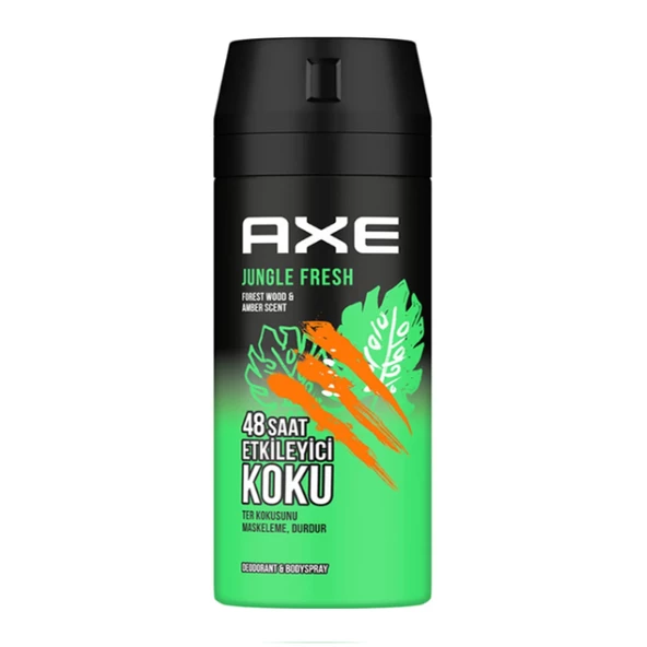 Axe Jungle Fresh Canopy Trees & Amber Scent 48 Saat Etkileyici Koku 150 ml