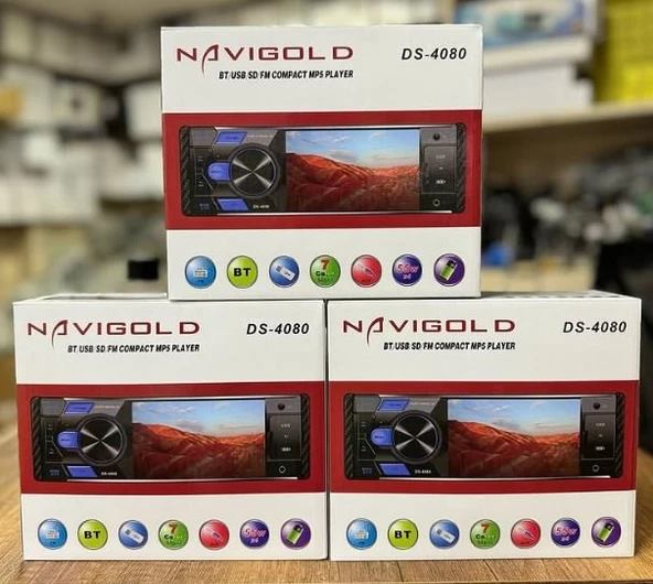 Navigold DS 4080 4'' Ekranlı USB Bluetooth Kamera Dahil Video Oto Teyp