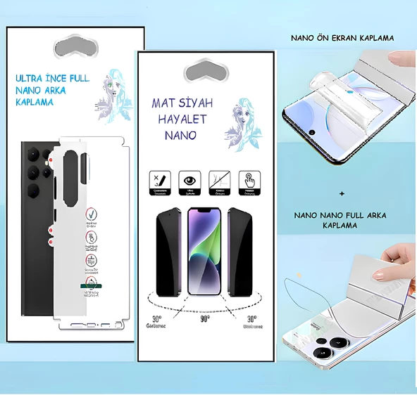 Huawei NOVA 12 - NANO Ekran Koruyucu HAYALET + NANO Arka Kaplama SET Ultra İnce Esnek ürün görseli 1