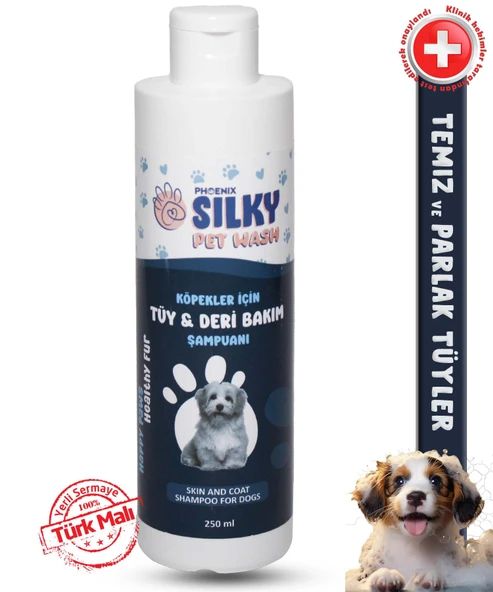 SilkyPetWash - Köpeklere Özel Tüy ve Deri Bakım Şampuanı - 250ml