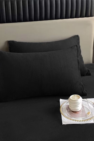 Kadife Kumaş Fitted Lastikli Çarşaf Takımı 160x200+30 cm - 9