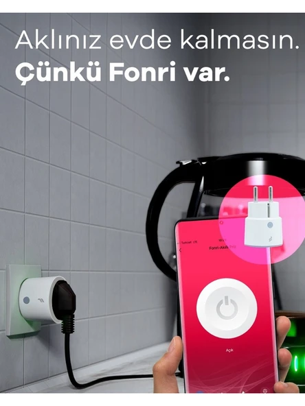 Fonri Akıllı Priz (16 Amper), Uzaktan Kontrol, Anlık Enerji Tüketim Takip, Zamanlayıcı, Wifi, 2 Yıl Garantili, Tuya Destekli - 3