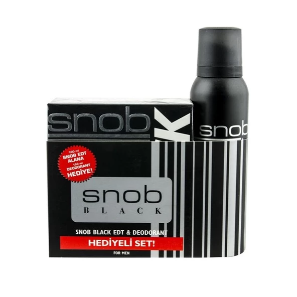 Snob Black Snob Black Edt & Deodorant Hediyeli Set For Men 100 + 150 ml