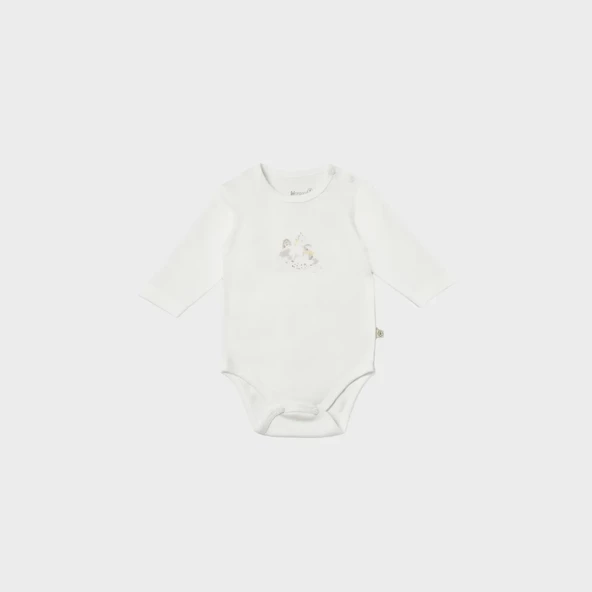 Bibaby Biorganic Penguin Club Bebek Body 56003 Ekru Gri