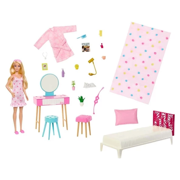 Barbie'nin Yatak Odası Oyun Seti HPT55 - 3