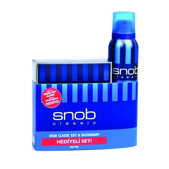 Snob Classic Edt & Deodorant For Men Hediyeli Set 100 + 150 ml