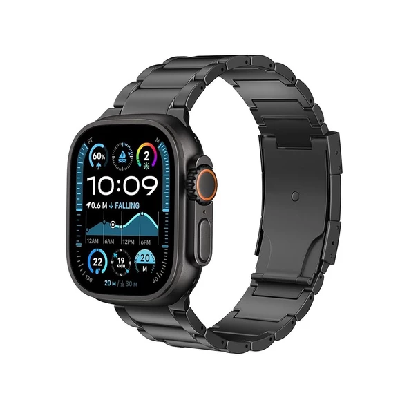 ScHitec Watch Ultra 2 Amoled Ekran WaterProof 3 Kordonlu Akıllı Saat 1Gb Hafıza Titanyum Siyah ürün görseli 1