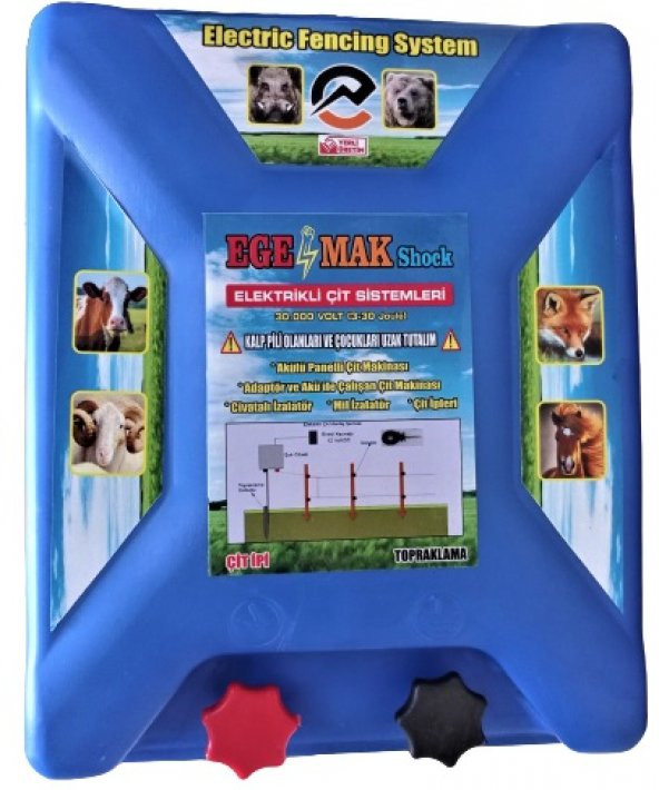 Elektrikli Çit Sistemi Full Set Güneş Panelli Akü İzalatör İpli Kablo