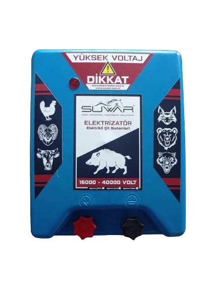 Elektrikli Çit Makinası Domuz İnek Koyun Keçi ve Yabani Hayvan Kovucu Sistem