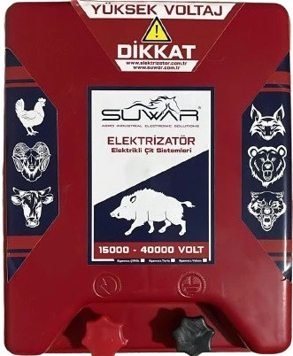 Elektrikli Çit Makinası Domuz İnek Koyun Keçi ve Yabani Hayvan Kovucu Sistem - 6