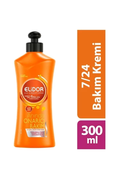 Elidor 7/24 Şekillendirici Saç Bakım Kremi Onarıcı Etki Keratin & Çay Ağacı Yağı 300 ml