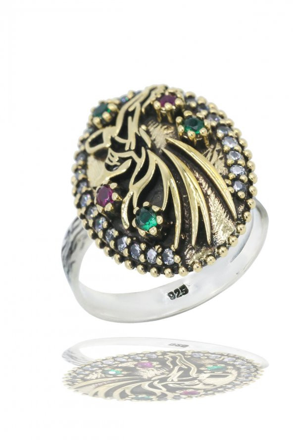 Semazen Serisi Gümüş Otantik Motifli Ayarlanabilir KadınYüzük - Resim 2