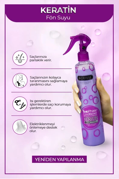 Morfose Keratin Içerikli Fön Suyu Mor 400 Ml - 2