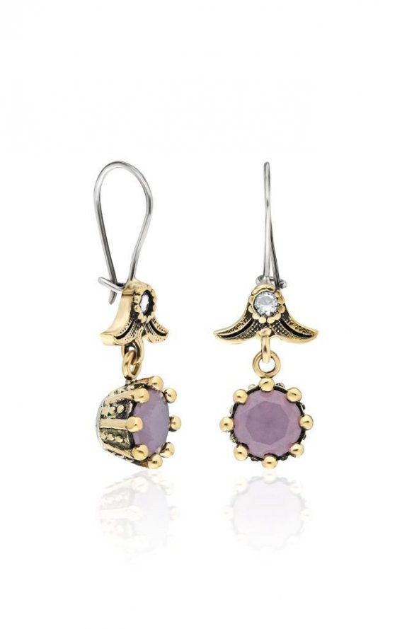 Söğütlü Serisi Pembe Kuvars Taşlı Otantik Gümüş Üçlü Set Takı - 2