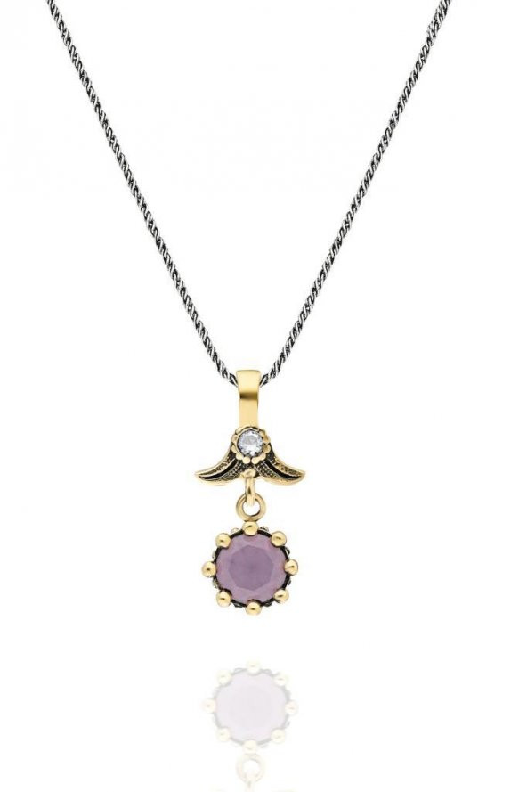 Söğütlü Serisi Pembe Kuvars Taşlı Otantik Gümüş Üçlü Set Takı - 4