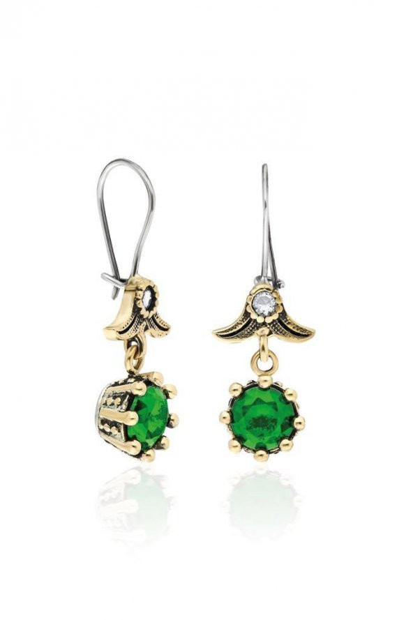 Söğütlü Serisi Açık Yeşil Yeşim Taşlı Otantik Gümüş Üçlü Set Takı - 4