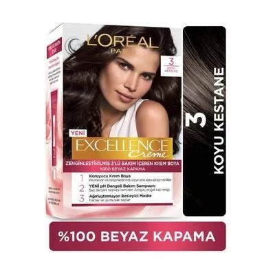 LOREAL EXCELLENCE SET 3 KOYU KESTANE