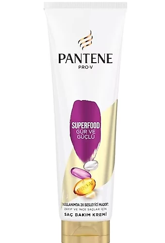 Pantene Superfood Gür ve Güçlü Saç Bakım Kremi 275 ml