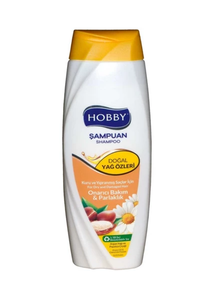 Hobby Kuru ve Yıpranmış Saçlar İçin Onarıcı Bakım Parlaklık Argan Yağı ve Papatya Çiçeği Şampuan 600 ml