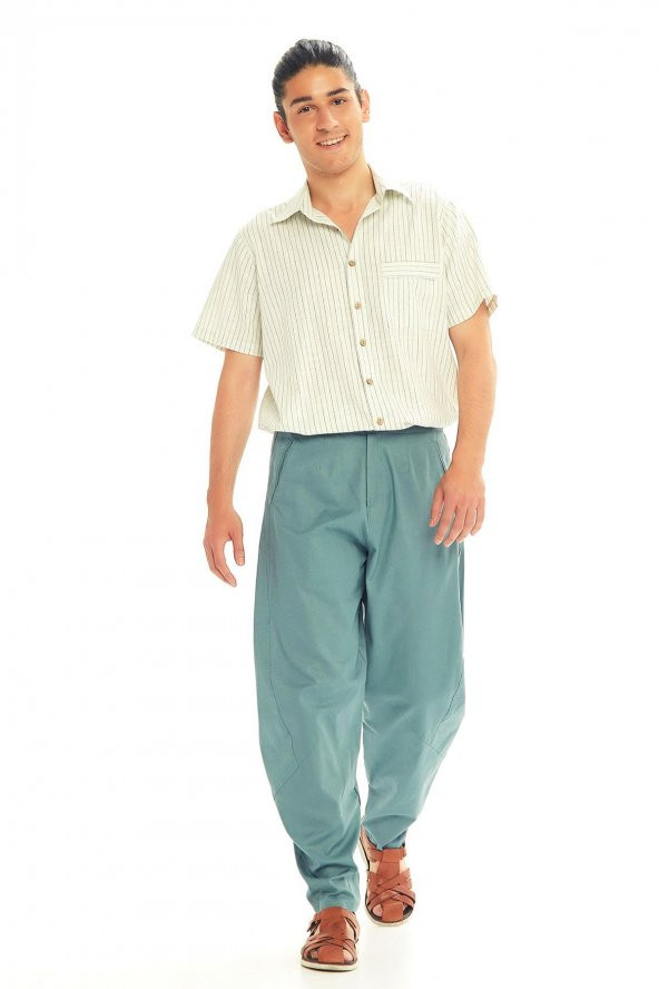Beli Lastikli Rahat Koton Pantolon - 3