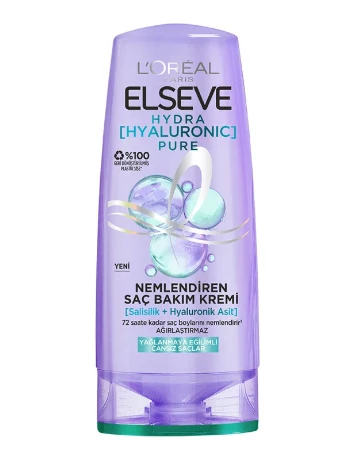 Loreal Paris Elseve Hydra Hyaluronic Pure Salisilik Asit İçeren Yağlanma Karşıtı Nemlendirici Saç Kremi 250 ml