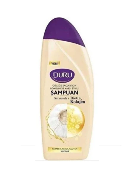 Duru Güçsüz Saçlar İçin Sarımsak&Biotin Kolajen Şampuan 500 ml