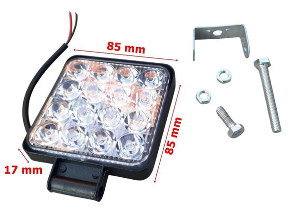 16 Ledli Kare Far Küçük ürün görseli 1