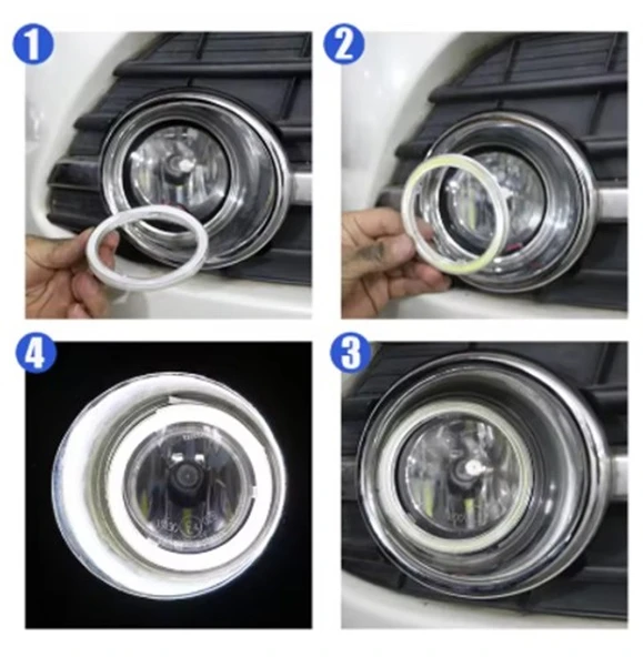 2 Adet Far İçi Floresan Angel Halka Beyaz Renk Balanslı 80 mm - Resim 4