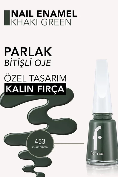 FLORMAR OJE 453 K HAKİ GREEN - 3