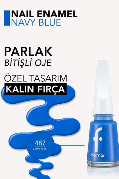 FLORMAR OJE 487 NAVY BLUE - 3