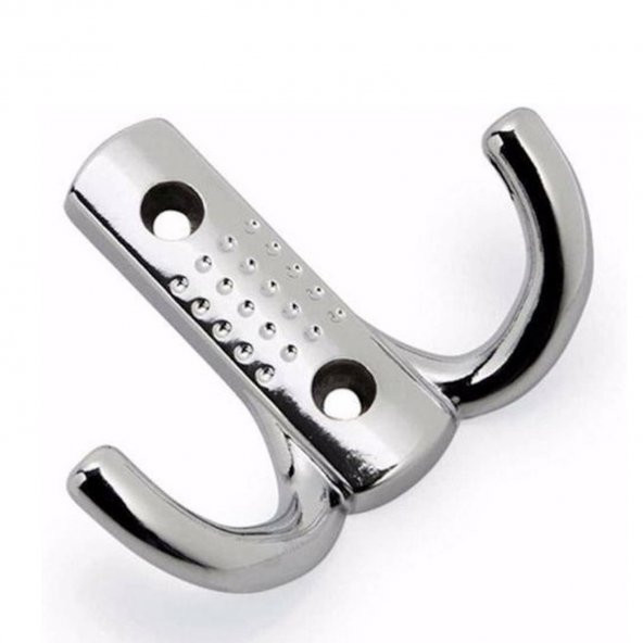 Klas Noktalı Portmanto Vestiyer Duvar Dolap Elbise Askısı Krom Metal Mobilya Kapı Askılığı - 2