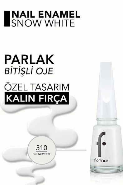 FLORMAR OJE 310 SNOW WHITE - 3