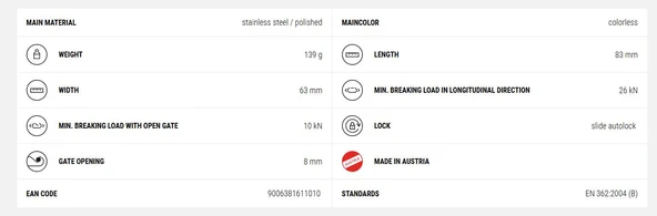 Austrialpin Powerfly Karabina 1 Adet - Resim 2
