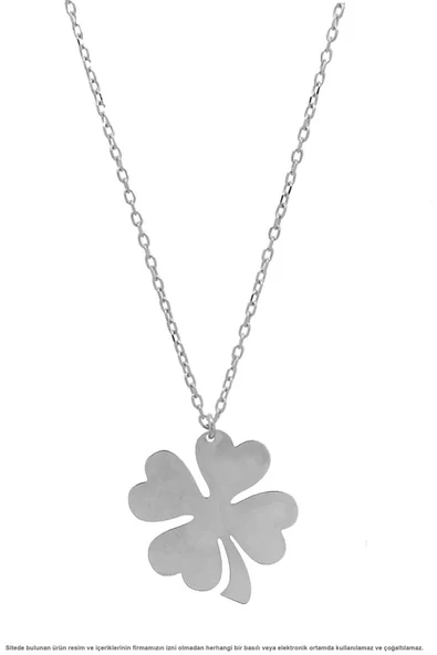 Yonca Yaprağı Gümüş Kolye 925 Ayar