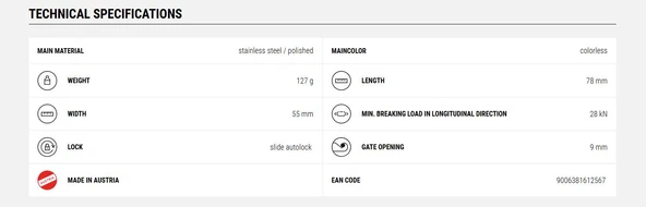 Austrialpin Stratus Karabina 1 Adet - Resim 2