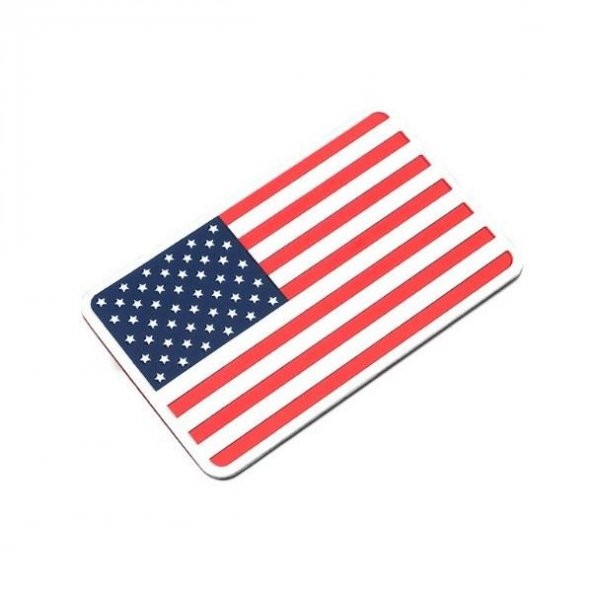 ABD Bayrağı Tasarımlı Yazısız Alüminyum Sticker Etiket