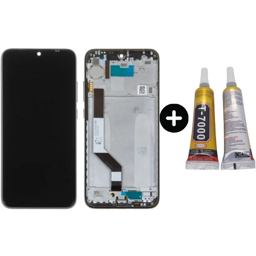 Xiaomi Redmi Note 7 Uyumlu Çıtalı OLED Lcd Ekran Dokunmatik Siyah + B7000