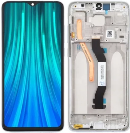 Xiaomi Redmi Note 8 Pro Uyumlu Çıtalı Lcd Ekran Dokunmatik Beyaz
