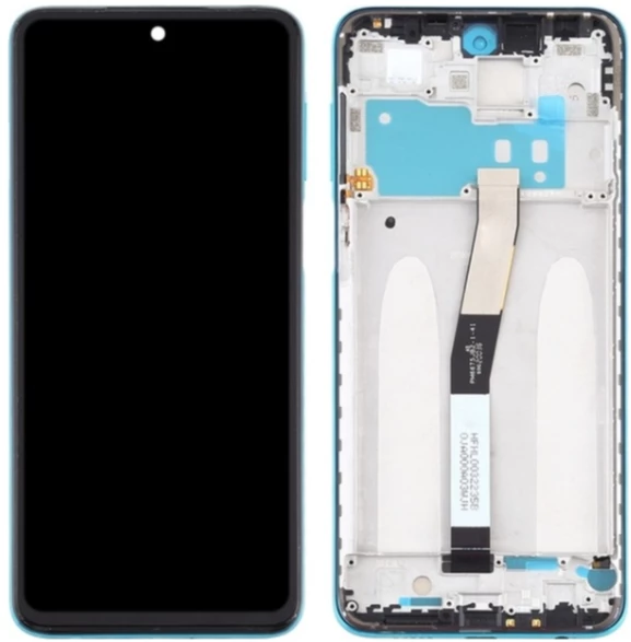 Xiaomi Redmi Note 9S Uyumlu Çıtalı Servis Lcd Ekran Dokunmatik Mavi
