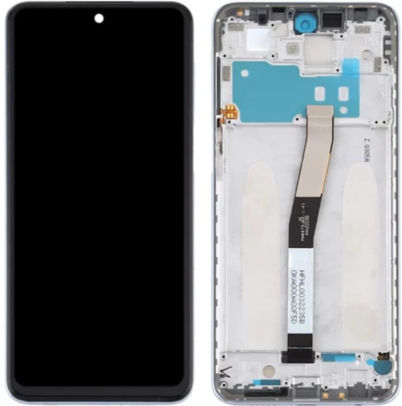 Xiaomi Redmi Note 9 Pro Uyumlu Çıtalı HK Lcd Ekran Dokunmatik Beyaz