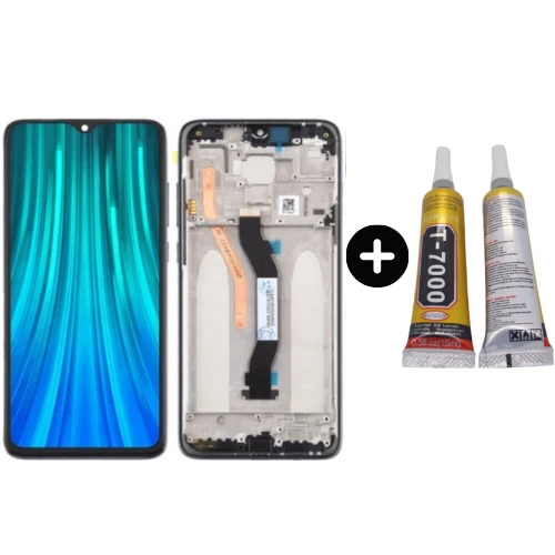 Xiaomi Redmi Note 8 Pro Uyumlu Çıtalı OLED Lcd Ekran Dokunmatik Siyah + B7000