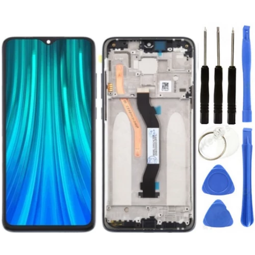 Xiaomi Redmi Note 8 Pro Uyumlu Çıtalı OLED Lcd Ekran Dokunmatik Siyah + Tamir Seti